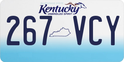 KY license plate 267VCY