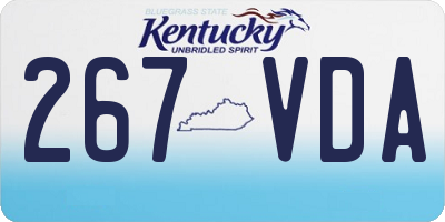 KY license plate 267VDA