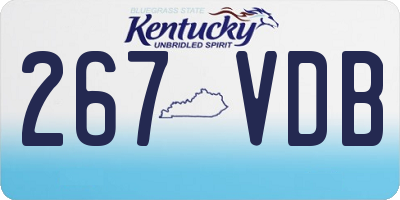 KY license plate 267VDB