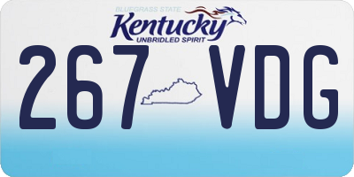 KY license plate 267VDG
