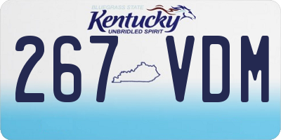 KY license plate 267VDM
