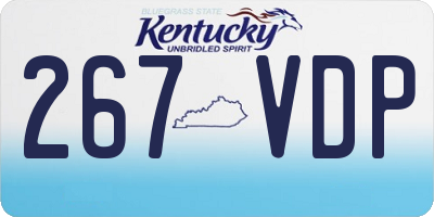 KY license plate 267VDP