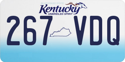 KY license plate 267VDQ