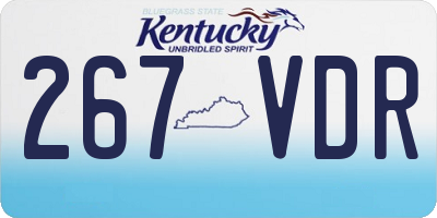KY license plate 267VDR