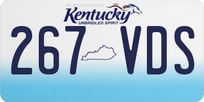 KY license plate 267VDS