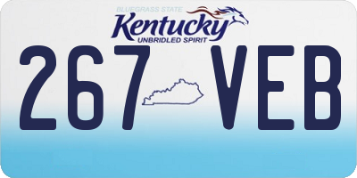 KY license plate 267VEB