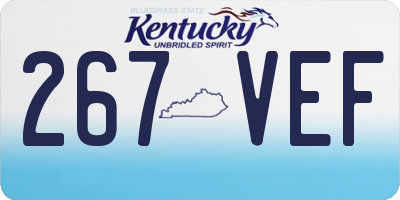 KY license plate 267VEF
