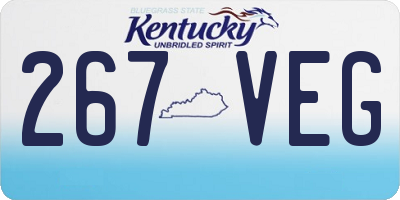 KY license plate 267VEG