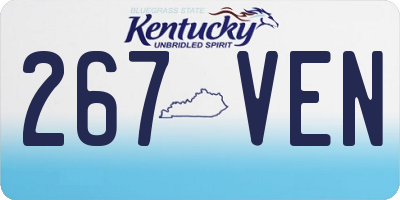 KY license plate 267VEN