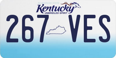 KY license plate 267VES