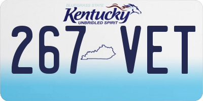KY license plate 267VET