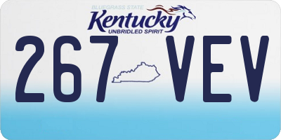 KY license plate 267VEV