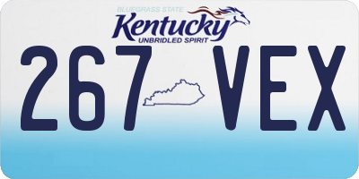 KY license plate 267VEX