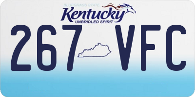 KY license plate 267VFC