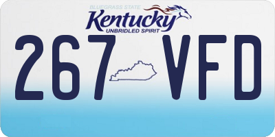KY license plate 267VFD