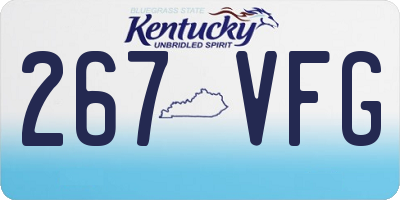 KY license plate 267VFG