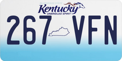 KY license plate 267VFN