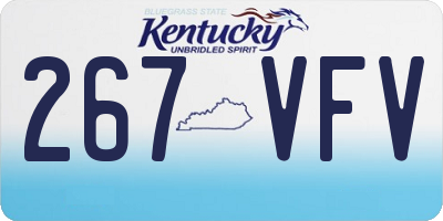 KY license plate 267VFV