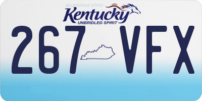 KY license plate 267VFX