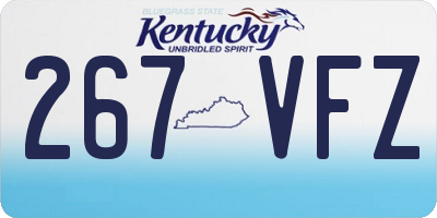 KY license plate 267VFZ