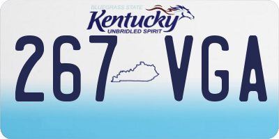 KY license plate 267VGA