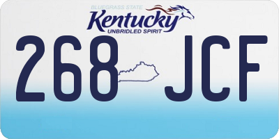 KY license plate 268JCF