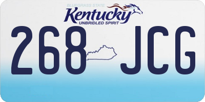 KY license plate 268JCG