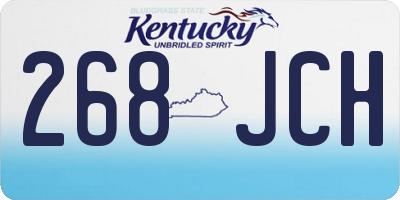 KY license plate 268JCH