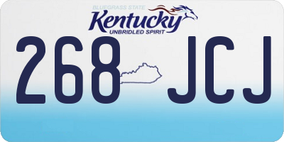 KY license plate 268JCJ