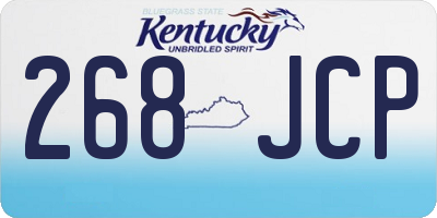 KY license plate 268JCP