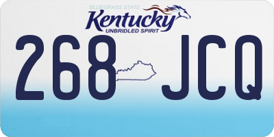 KY license plate 268JCQ