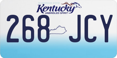 KY license plate 268JCY