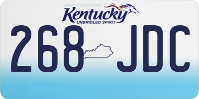 KY license plate 268JDC
