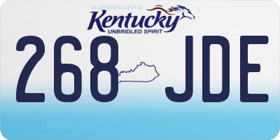 KY license plate 268JDE