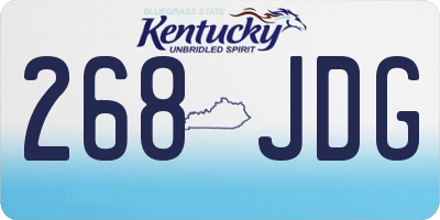 KY license plate 268JDG