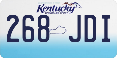 KY license plate 268JDI