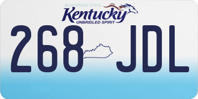 KY license plate 268JDL