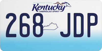 KY license plate 268JDP