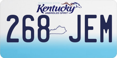 KY license plate 268JEM