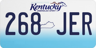 KY license plate 268JER