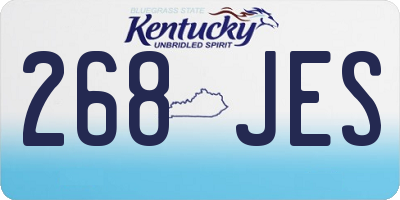 KY license plate 268JES