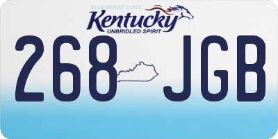 KY license plate 268JGB