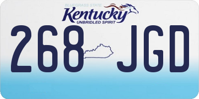 KY license plate 268JGD