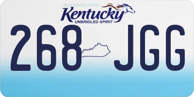 KY license plate 268JGG