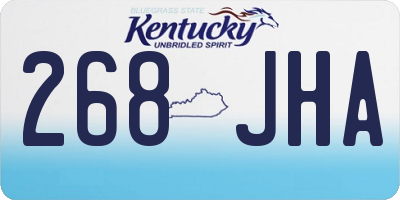 KY license plate 268JHA