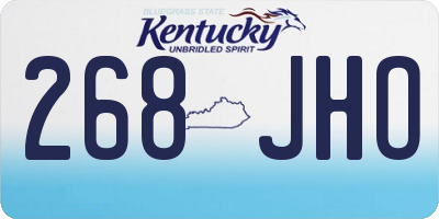 KY license plate 268JHO