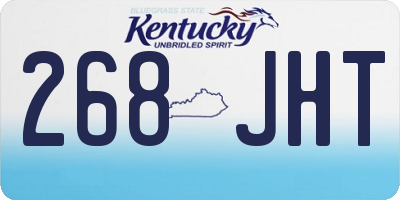 KY license plate 268JHT