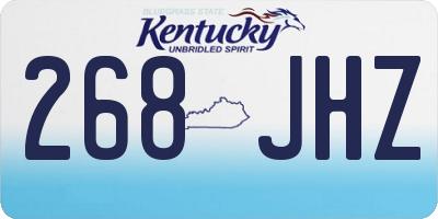 KY license plate 268JHZ