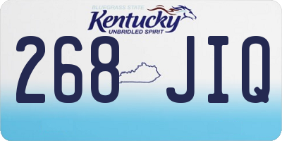 KY license plate 268JIQ