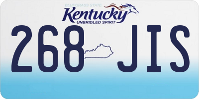 KY license plate 268JIS